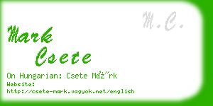 mark csete business card